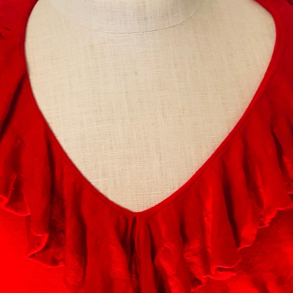 Lauren Ralph Lauren Valentines Red Ruffle Trim Jersey Sweater Size 1X(108) - Picture 10 of 10